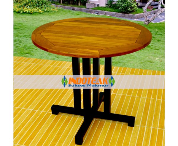 Iron Teak Round Table