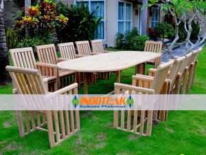 Victory Furniture Sets Oval Double Leaf Table For 12 People