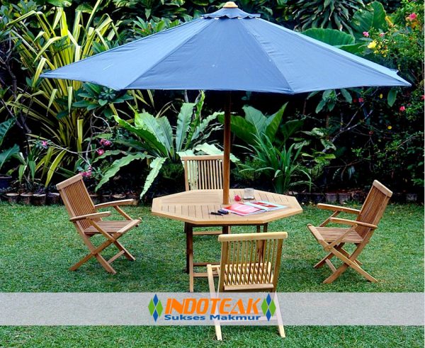 Melvio Furniture SetsOctagonal Folding Table And Folding Chairs